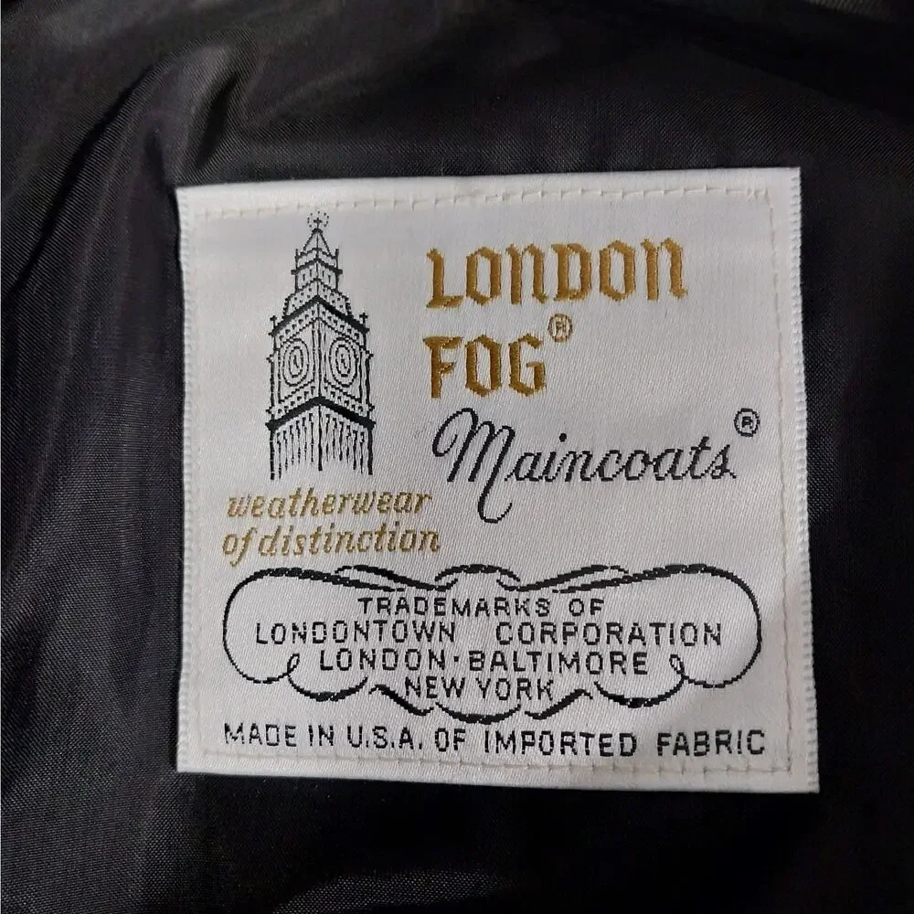 NWOT! LONDON FOG! DOVE GRAY FULL LENGTH THERMAL TRENCH COAT, BELTED! SZ 46R